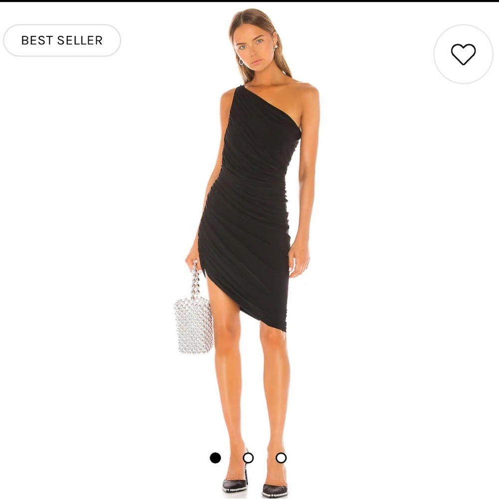 Norma Kamali Diana Black Mini Dress, NWOT